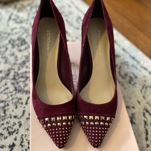 NIB BCBGeneration Burgundy Studded Heels - 8